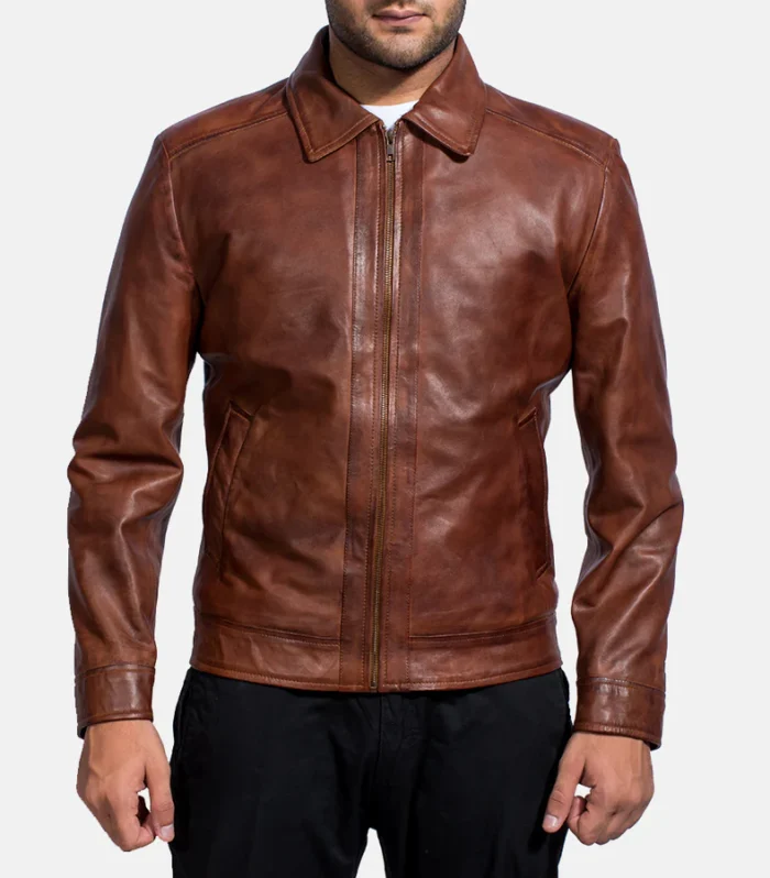 Inferno Brown Leather Jacket